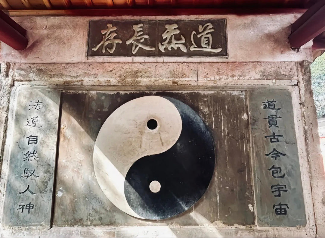 Taoist master meditating to harness cosmic energy and bio-electricity"