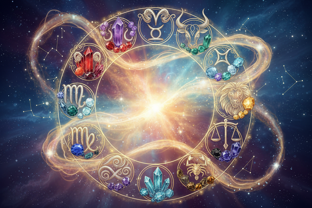 What crystals are suitable for each of the twelve zodiac signs?
