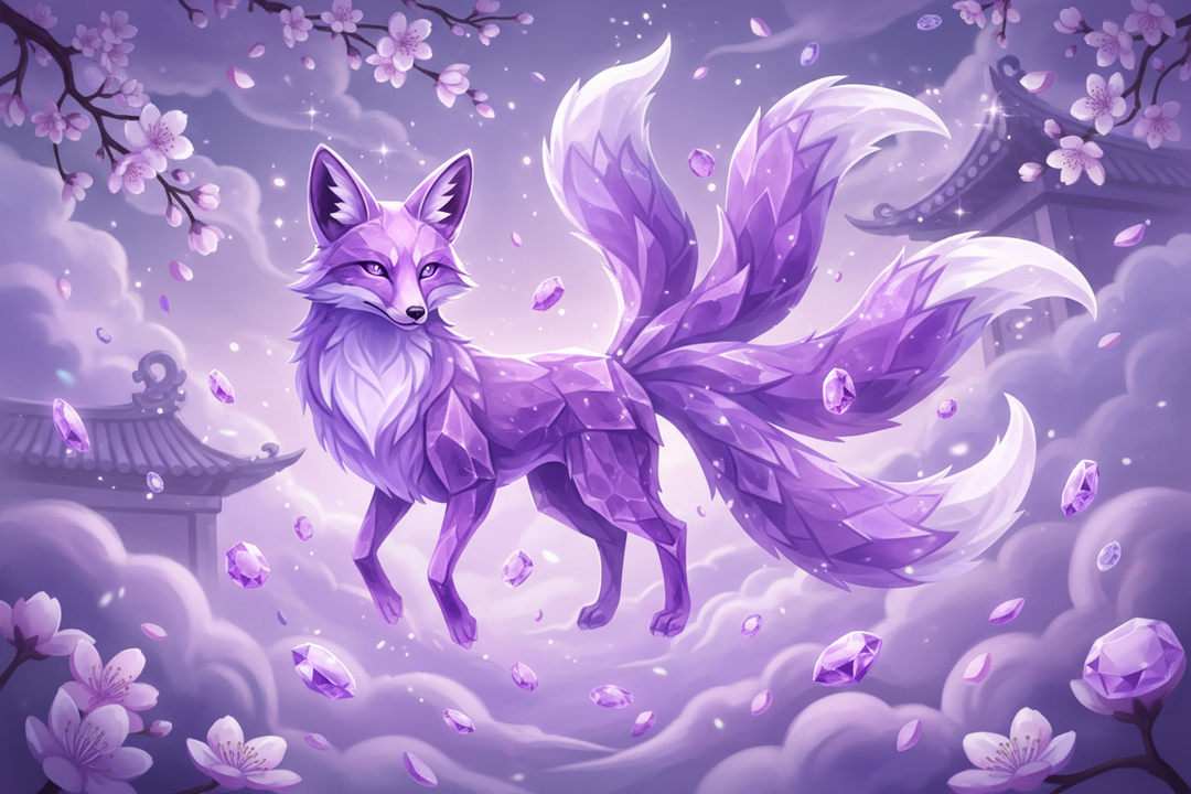 The Spiritual Meaning of the Amethyst Nine-Tailed Fox: A Legend of True Love and Crystal Protection