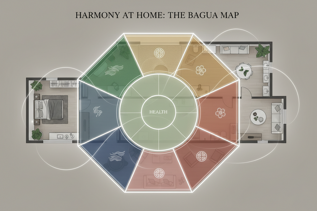 The Feng Shui Bagua Map: How to Use Spatial Geometry to Harmonize Your Environment