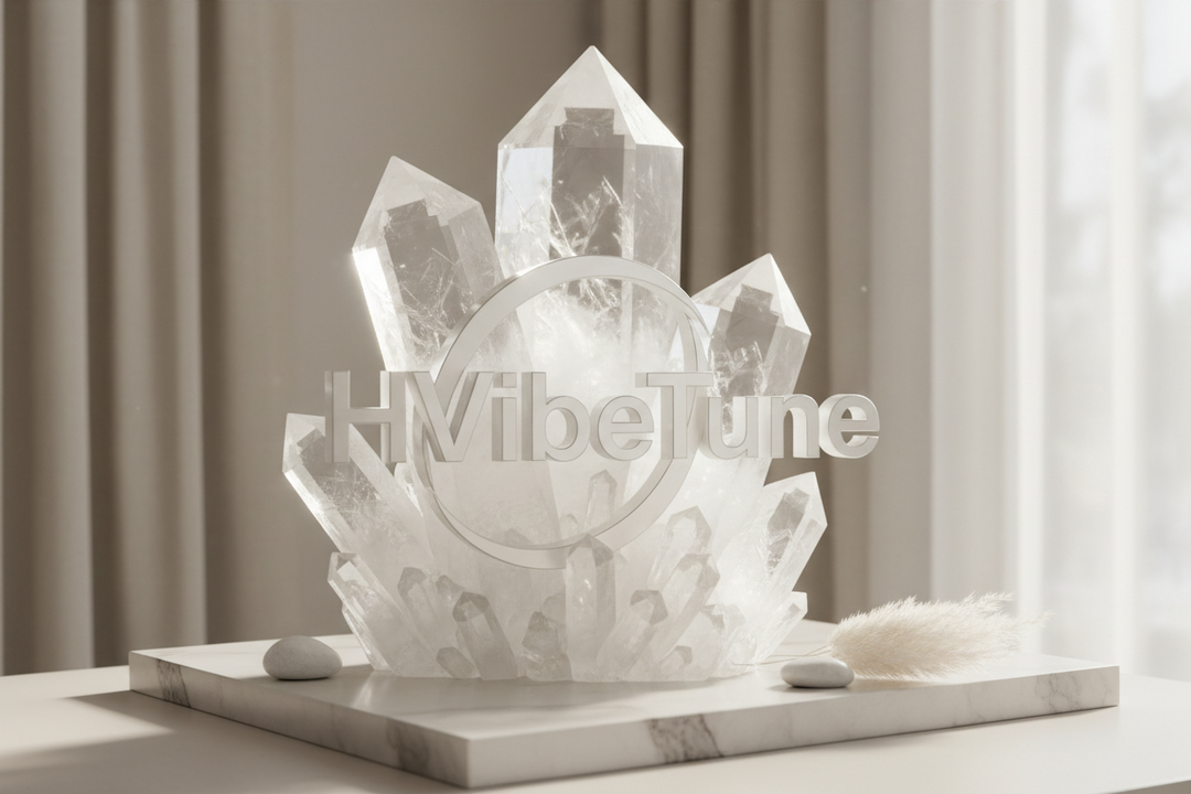 A genuine raw clear quartz crystal cluster revealing natural icy geometric structures under soft studio light.
