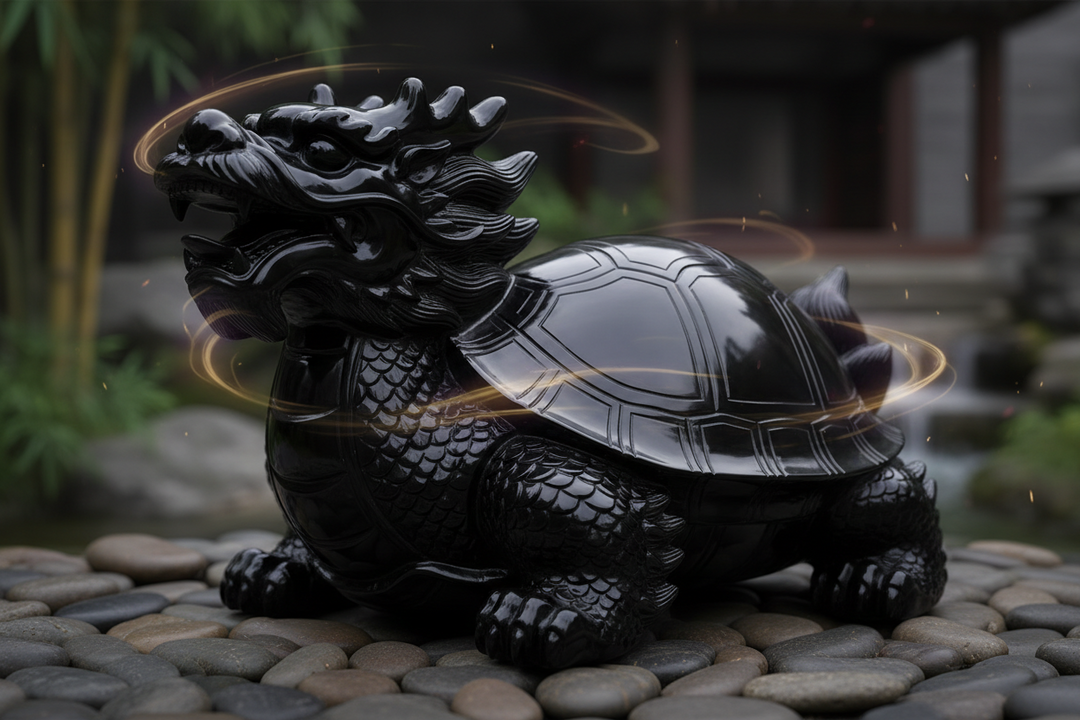 The Black Obsidian Dragon Turtle Pendant: The Ultimate Guardian for an Anxious Heart
