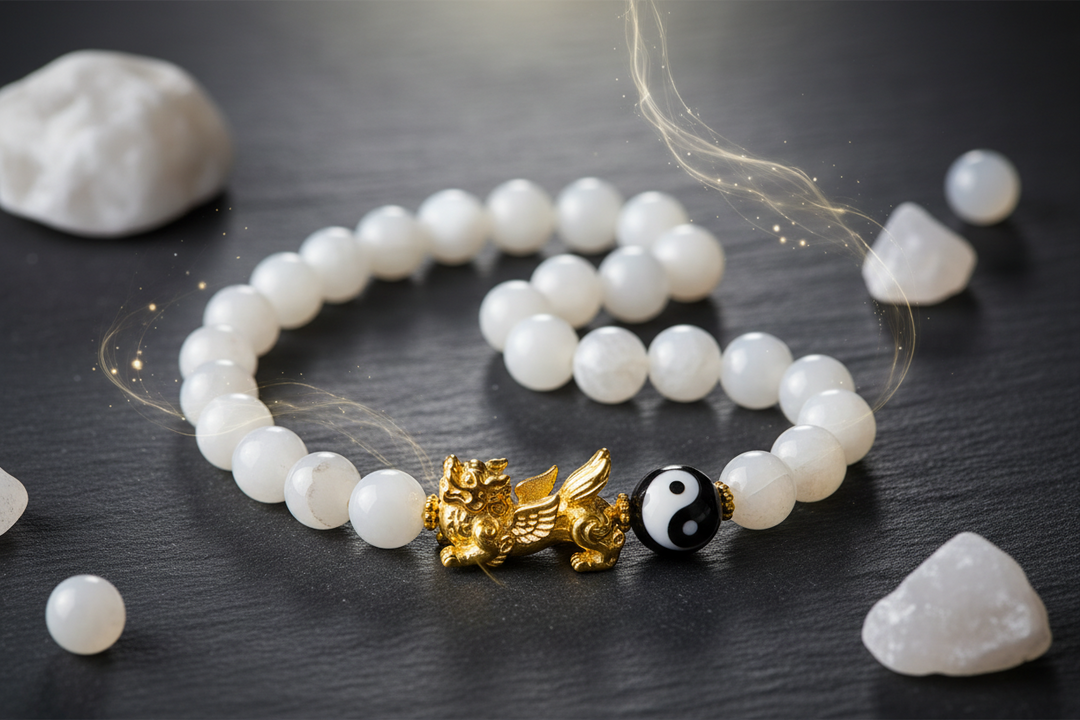 White Agate Pixiu Tai Chi Bracelet: Ancient Wisdom Meets Modern Energy Alignment