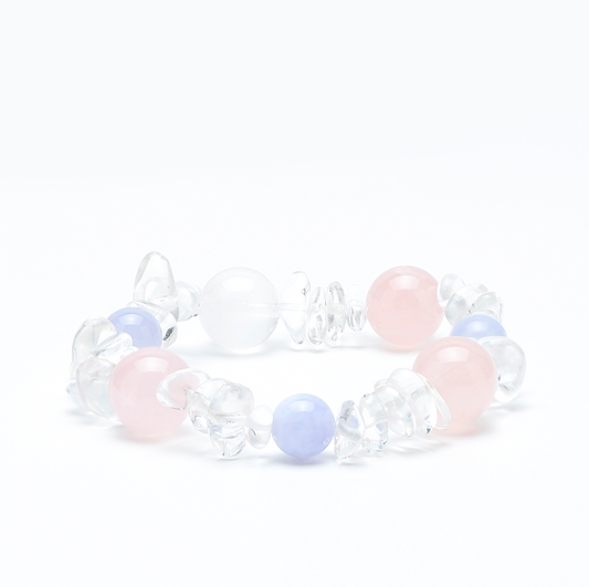 Crystal Heart Trinity · Accept & Renew Blessed Energy Bracelet