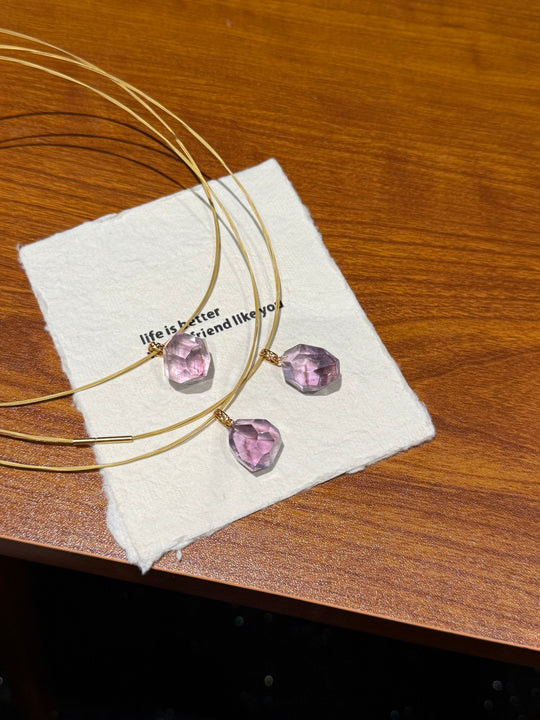 Faceted Deep Amethyst Statement Pendant – Wisdom & Poise