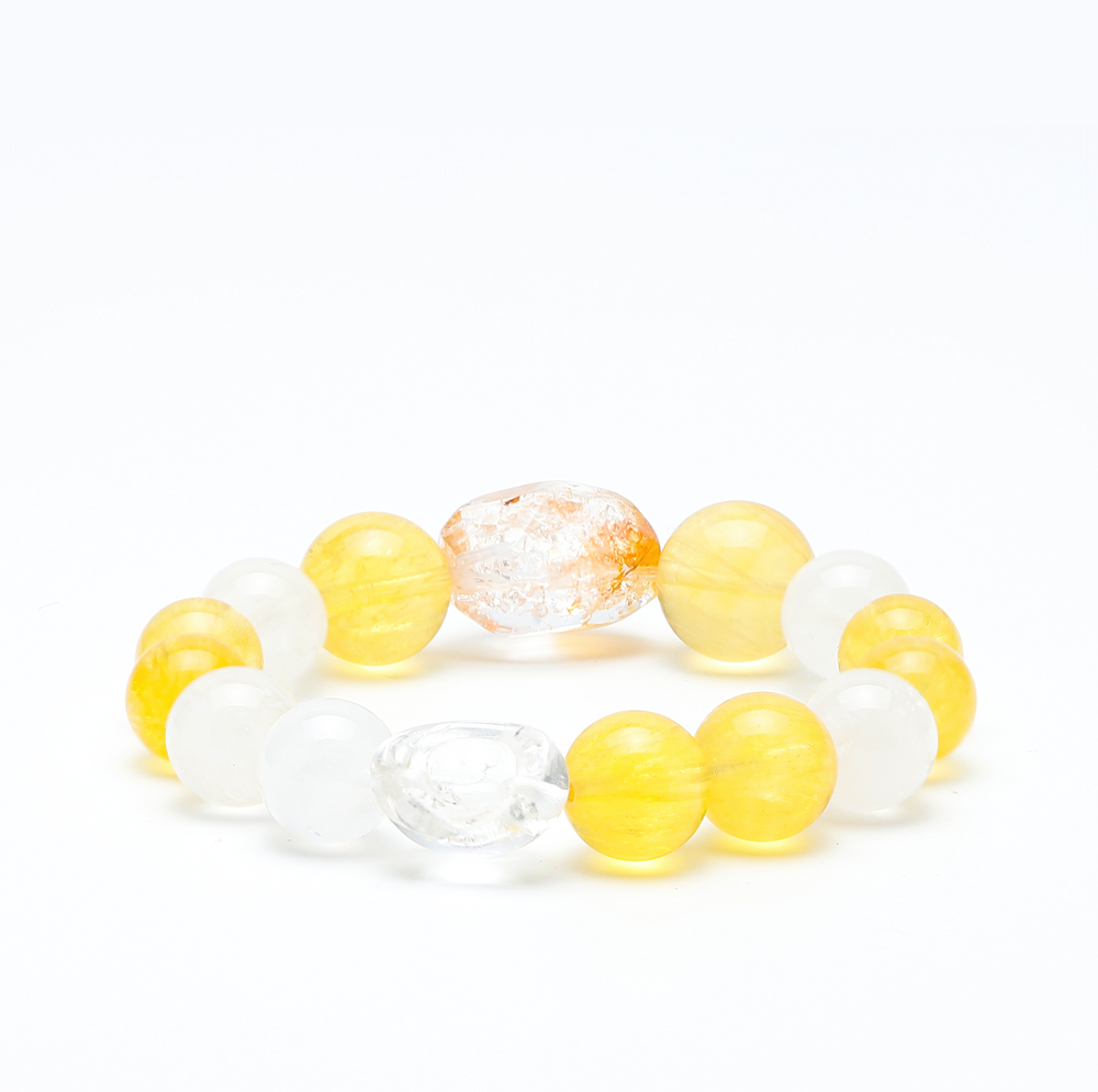 Blessed CloudBlaze Golden Glow Moon Bracelet – Balance & Clarity