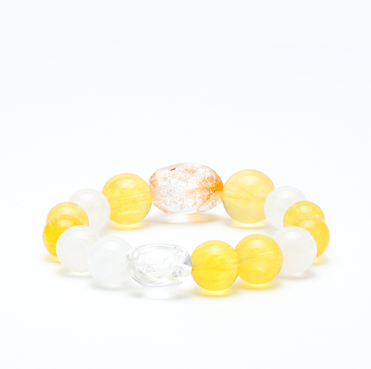Blessed CloudBlaze Golden Glow Moon Bracelet – Balance & Clarity