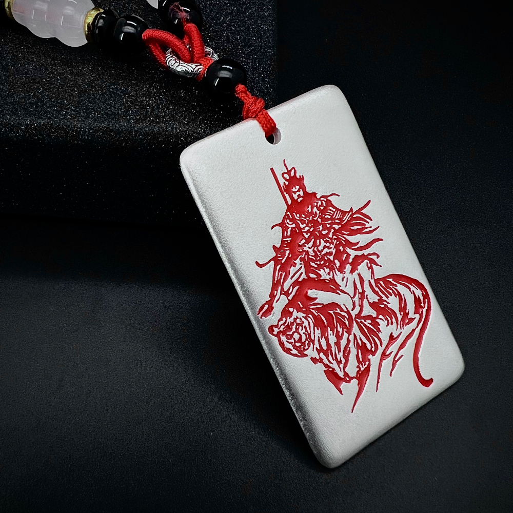 Marshal Zhao Gongming Double-Sided Pendant | 999 Fine Silver