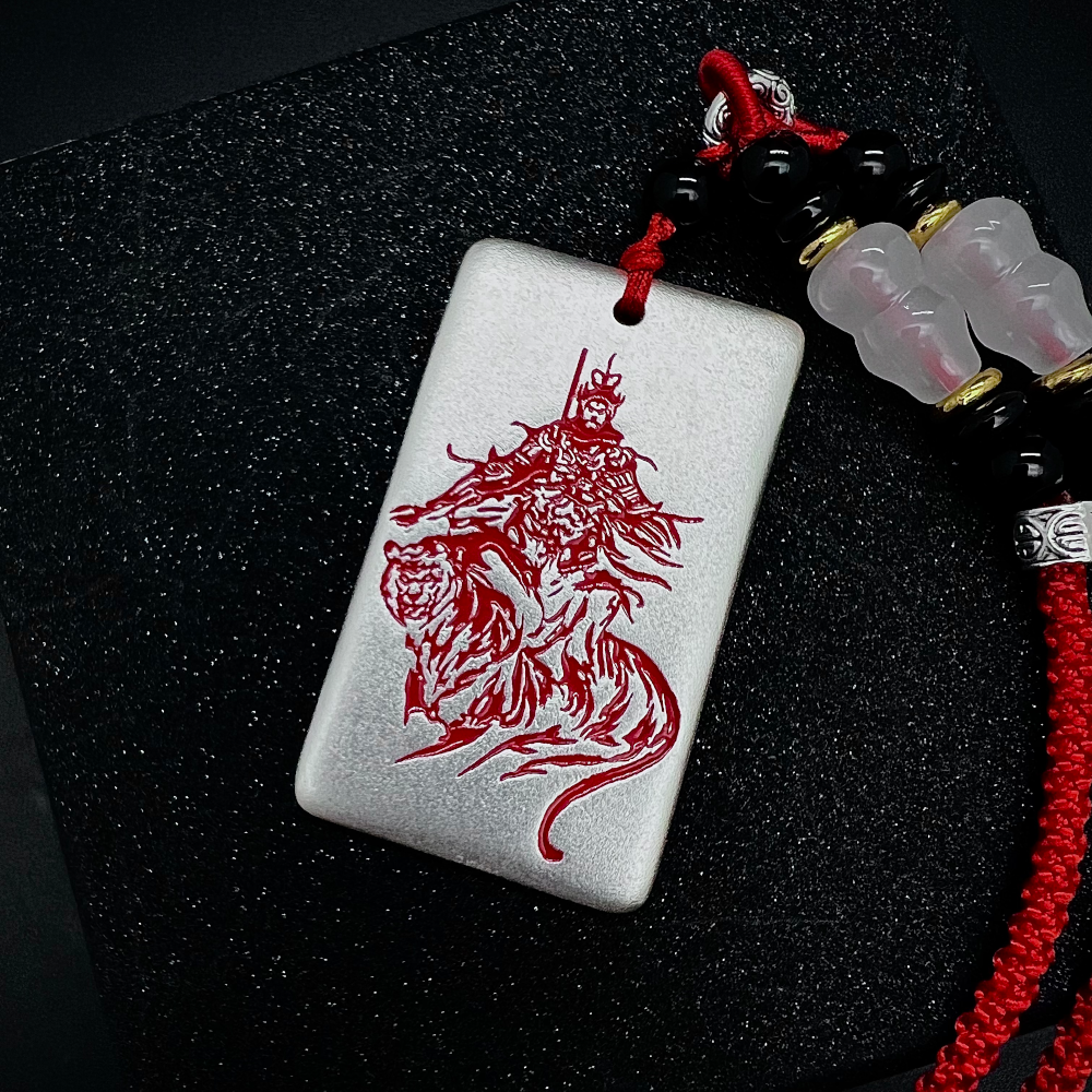 Marshal Zhao Gongming Double-Sided Pendant | 999 Fine Silver