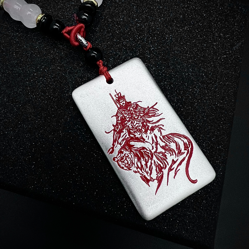 Marshal Zhao Gongming Double-Sided Pendant | 999 Fine Silver