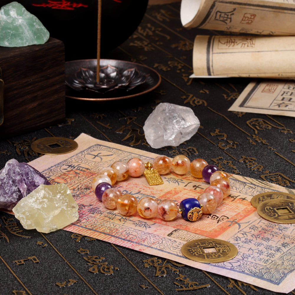 Natural Citrine, Amethyst & Lapis Lazuli | The Executive Flow Anchor