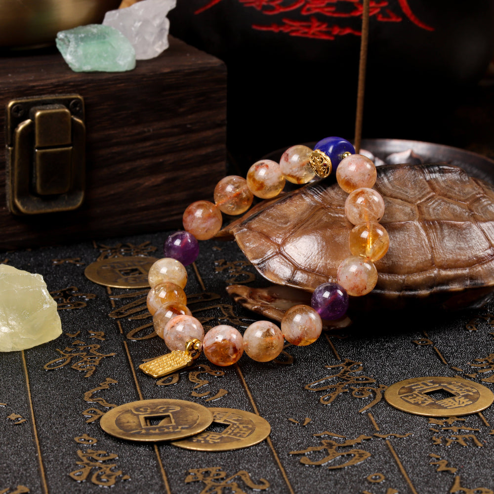Natural Citrine, Amethyst & Lapis Lazuli | The Executive Flow Anchor