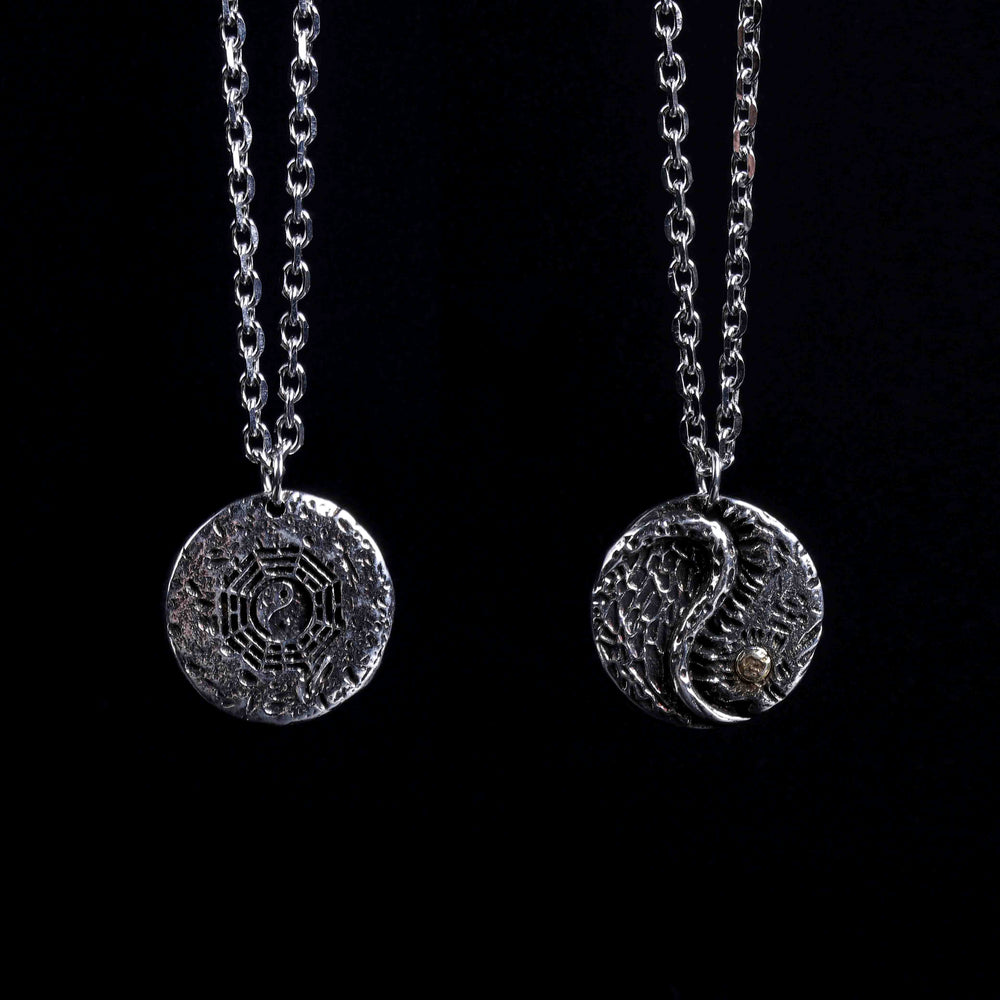 Solid Brass Yin Yang Bagua Pendant | Harmony & Balance Anchor