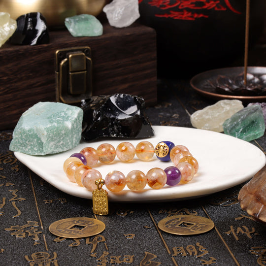 Natural Citrine, Amethyst & Lapis Lazuli | The Executive Flow Anchor