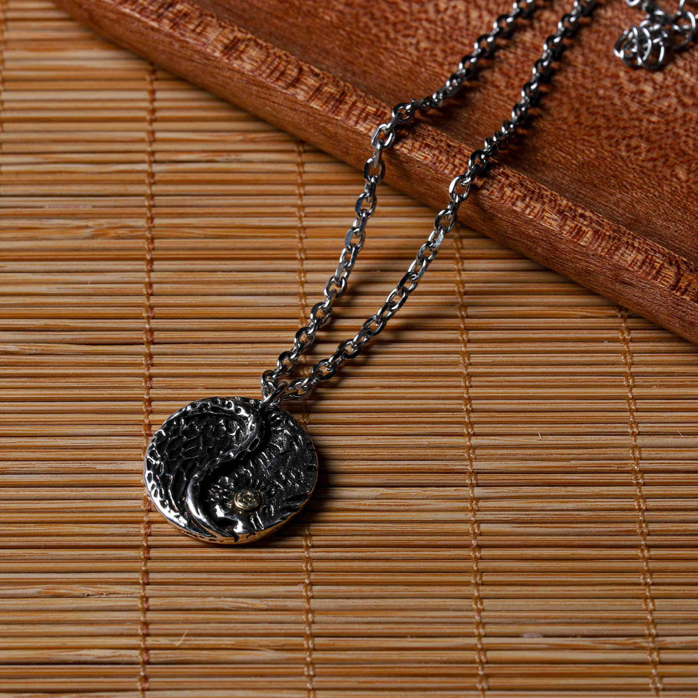 Solid Brass Yin Yang Bagua Pendant | Harmony & Balance Anchor