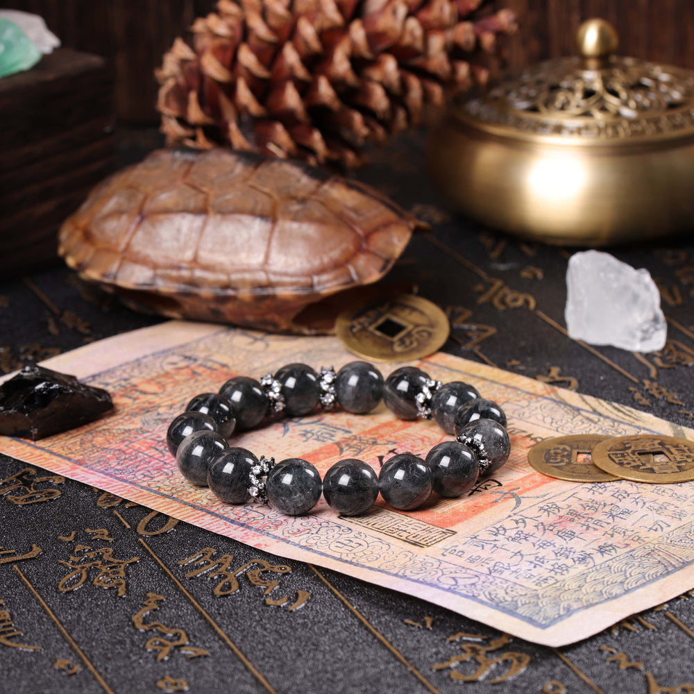 Natural Black Strawberry Quartz | Anchor for Focused Abundance | Bracelet