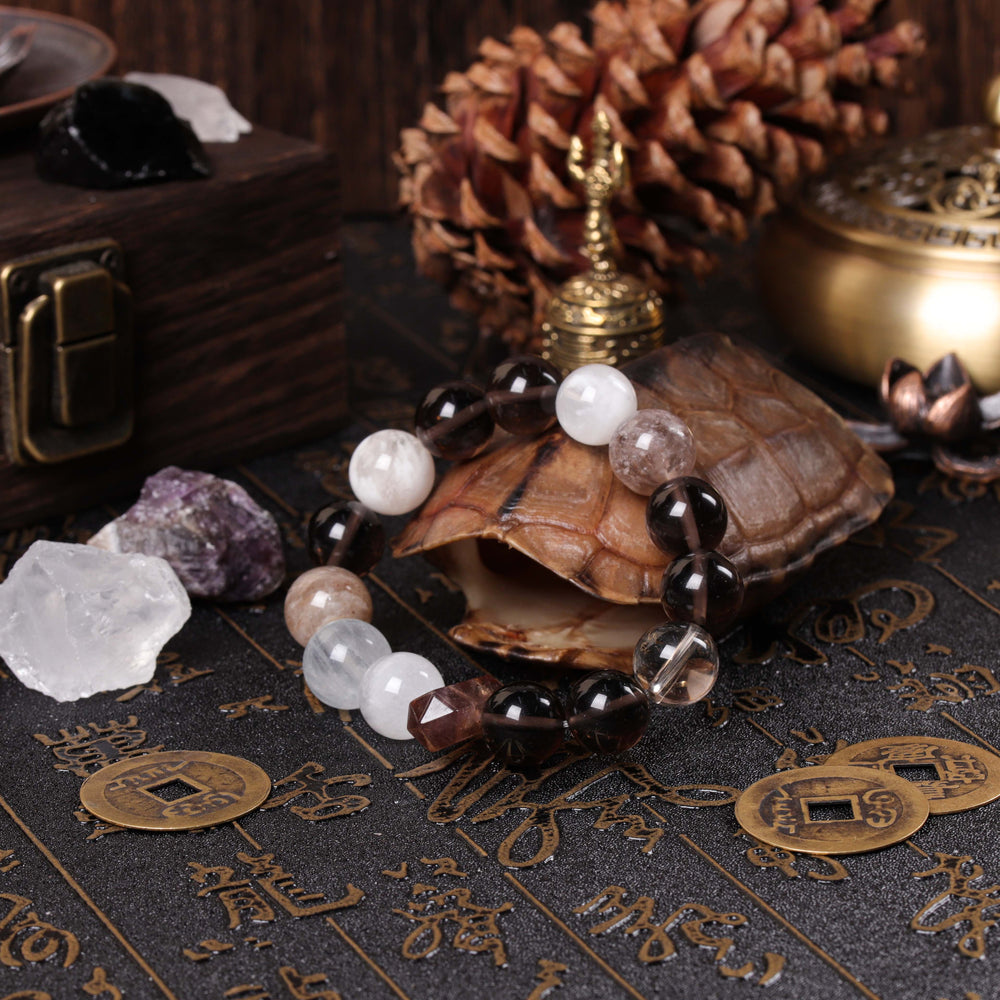 Natural Smoky Quartz & Phantom | Anchor for Strategic Career Growth | Spiritual Jewelry