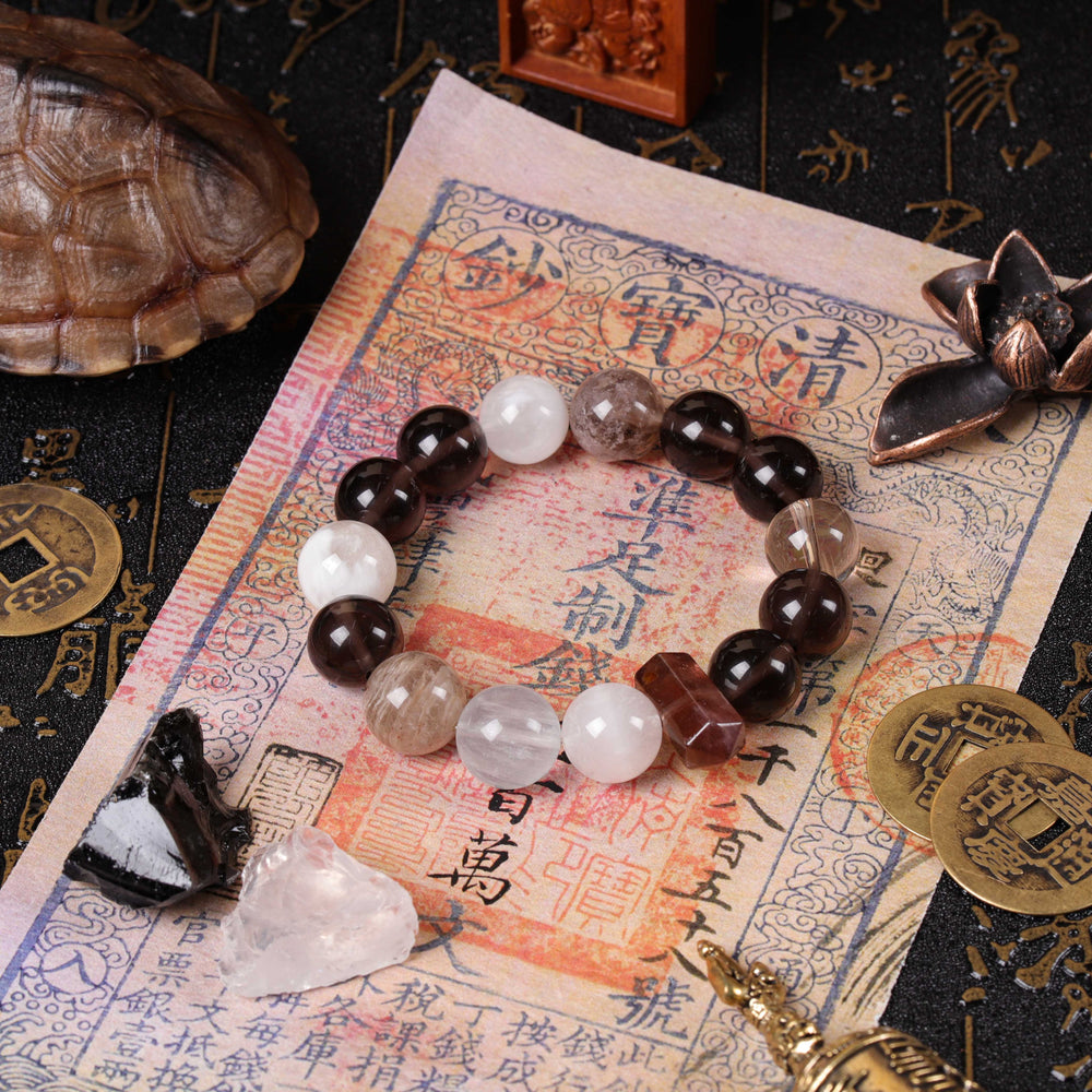 Natural Smoky Quartz & Phantom | Anchor for Strategic Career Growth | Spiritual Jewelry