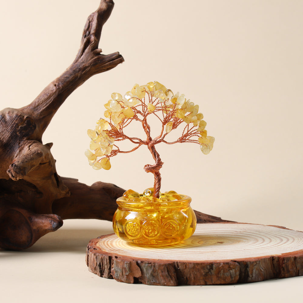 Natural Citrine Money Tree | Prosperity & Abundance Anchor