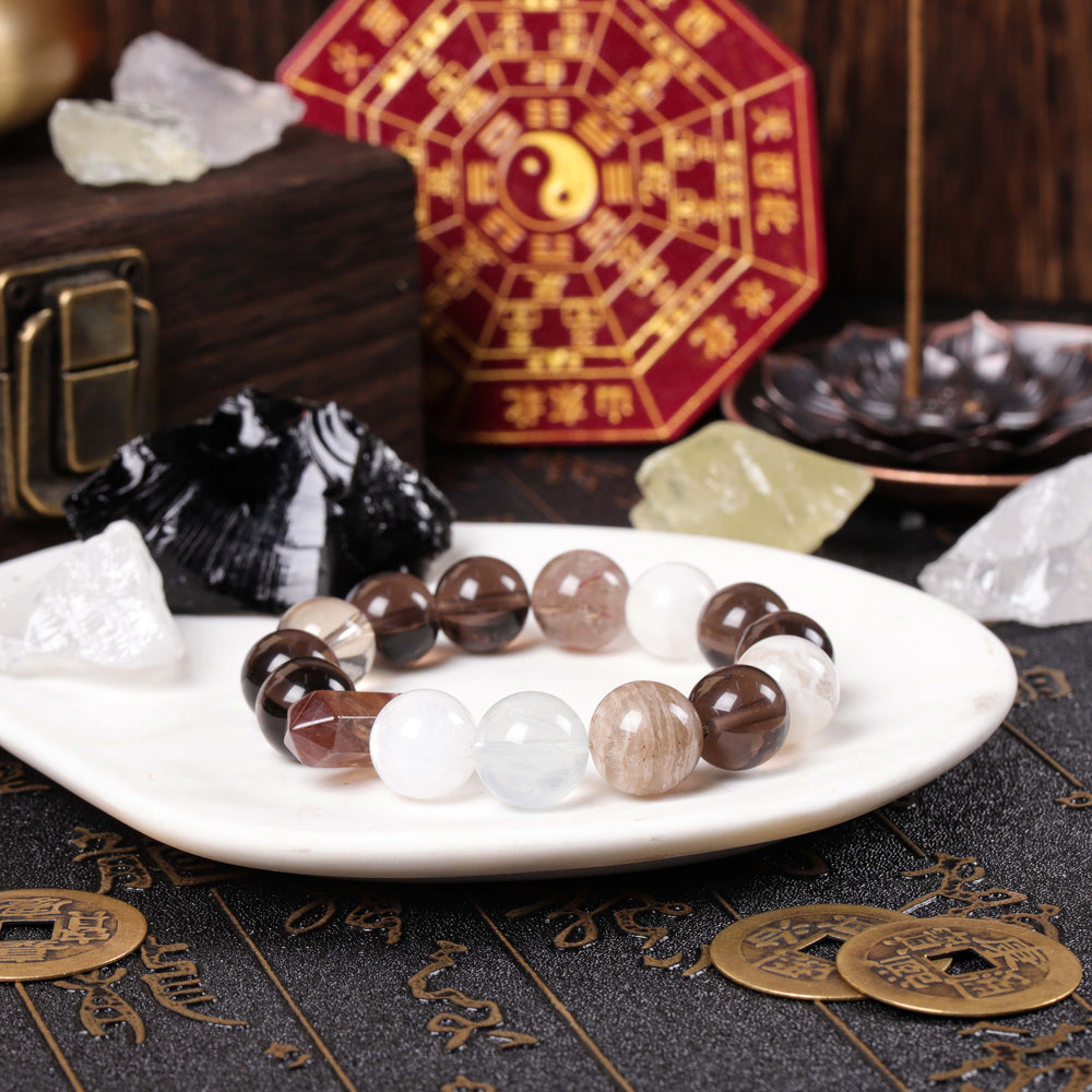 Natural Smoky Quartz & Phantom | Anchor for Strategic Career Growth | Spiritual Jewelry