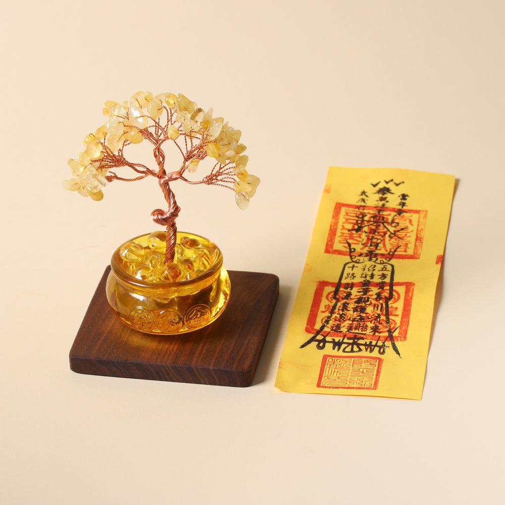 Natural Citrine Money Tree | Prosperity & Abundance Anchor
