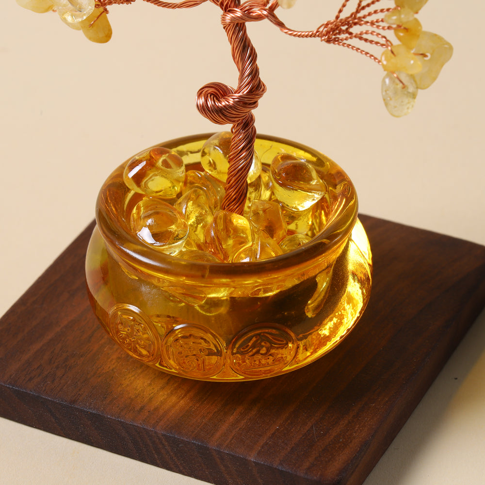 Natural Citrine Money Tree | Prosperity & Abundance Anchor