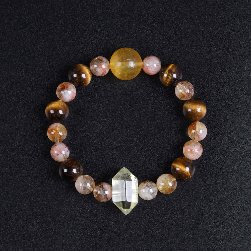 Golden Wealth Array – Citrine & Tiger’s Eye Abundance Bracelet