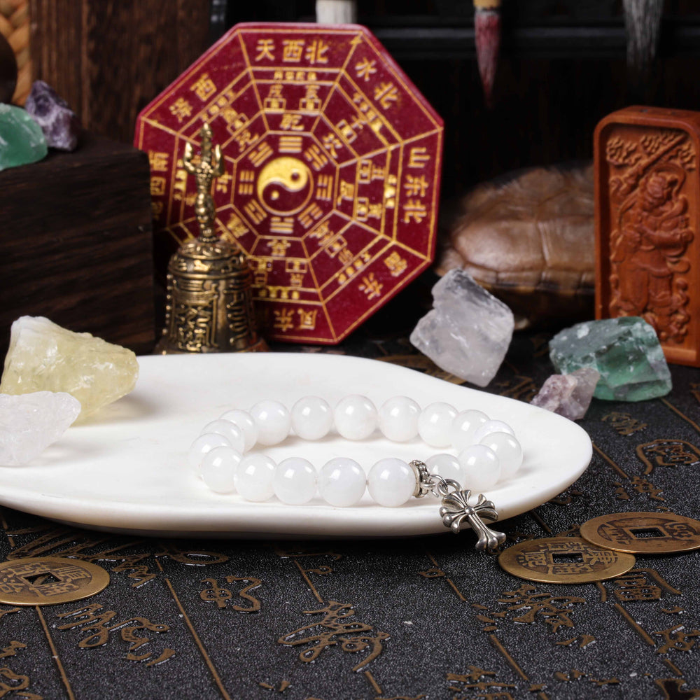 White Phantom Quartz & Cross 