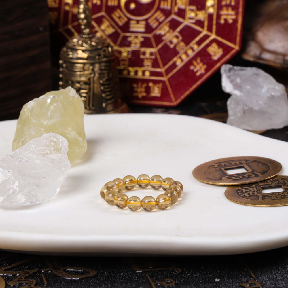 Natural Citrine Traditional Abundance & Focus Minimalist Ring