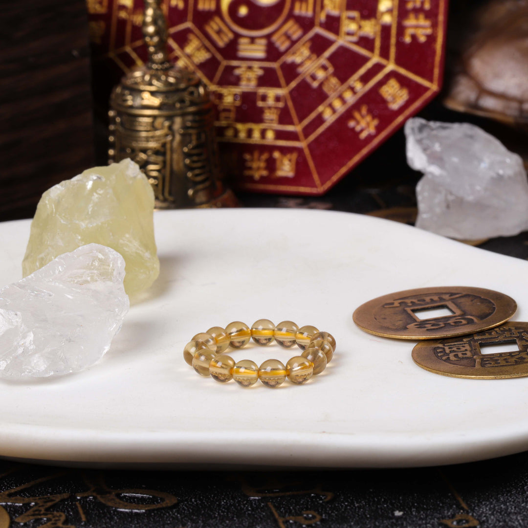 Natural Citrine Traditional Abundance & Focus Minimalist Ring
