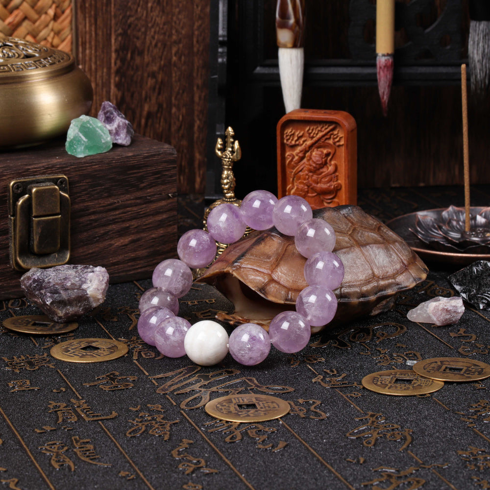 Lavender Amethyst & White Phantom Quartz 