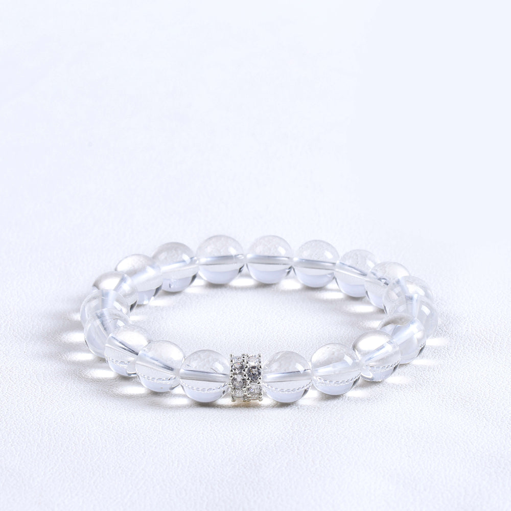 Natural 10mm Clear Quartz Bracelet | Absolute Focus & Strategic Clarity