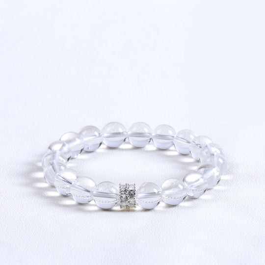 Natural 10mm Clear Quartz Bracelet | Absolute Focus & Strategic Clarity