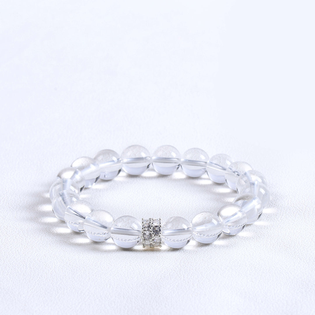 Natural 10mm Clear Quartz Bracelet | Absolute Focus & Strategic Clarity