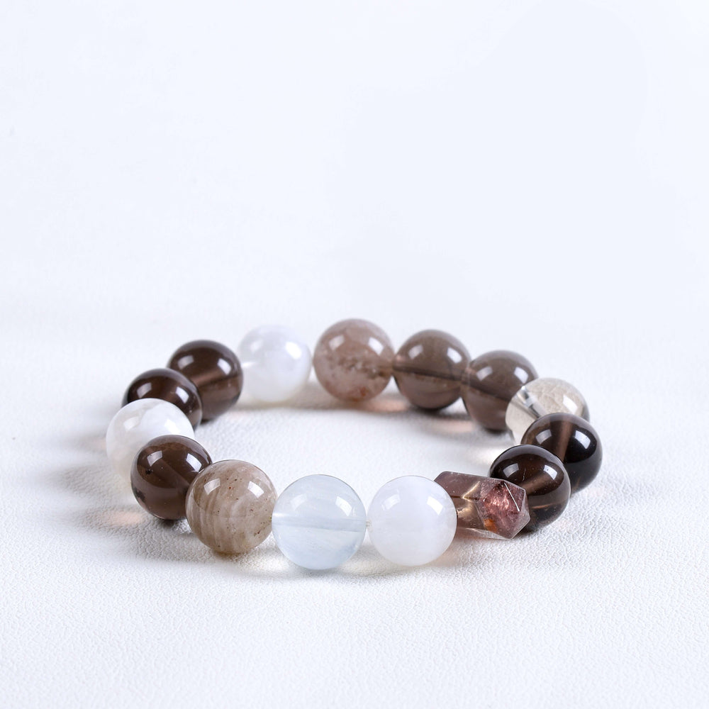 Natural Smoky Quartz & Phantom | Anchor for Strategic Career Growth | Spiritual Jewelry
