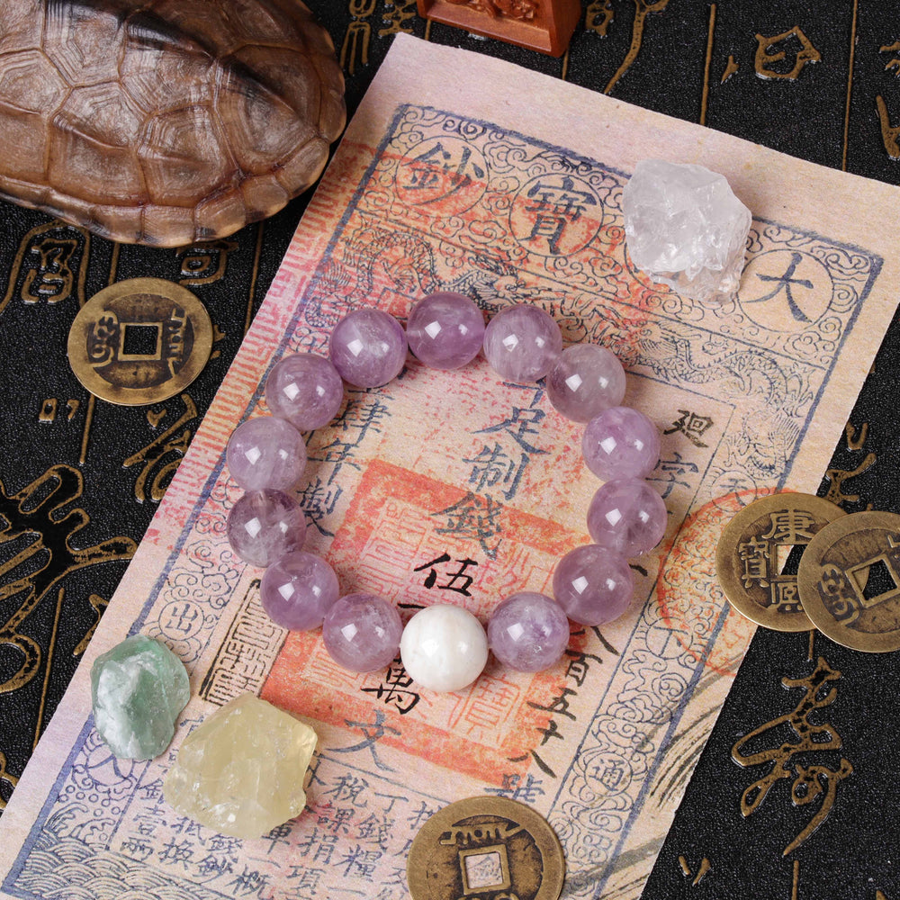 Lavender Amethyst & White Phantom Quartz 