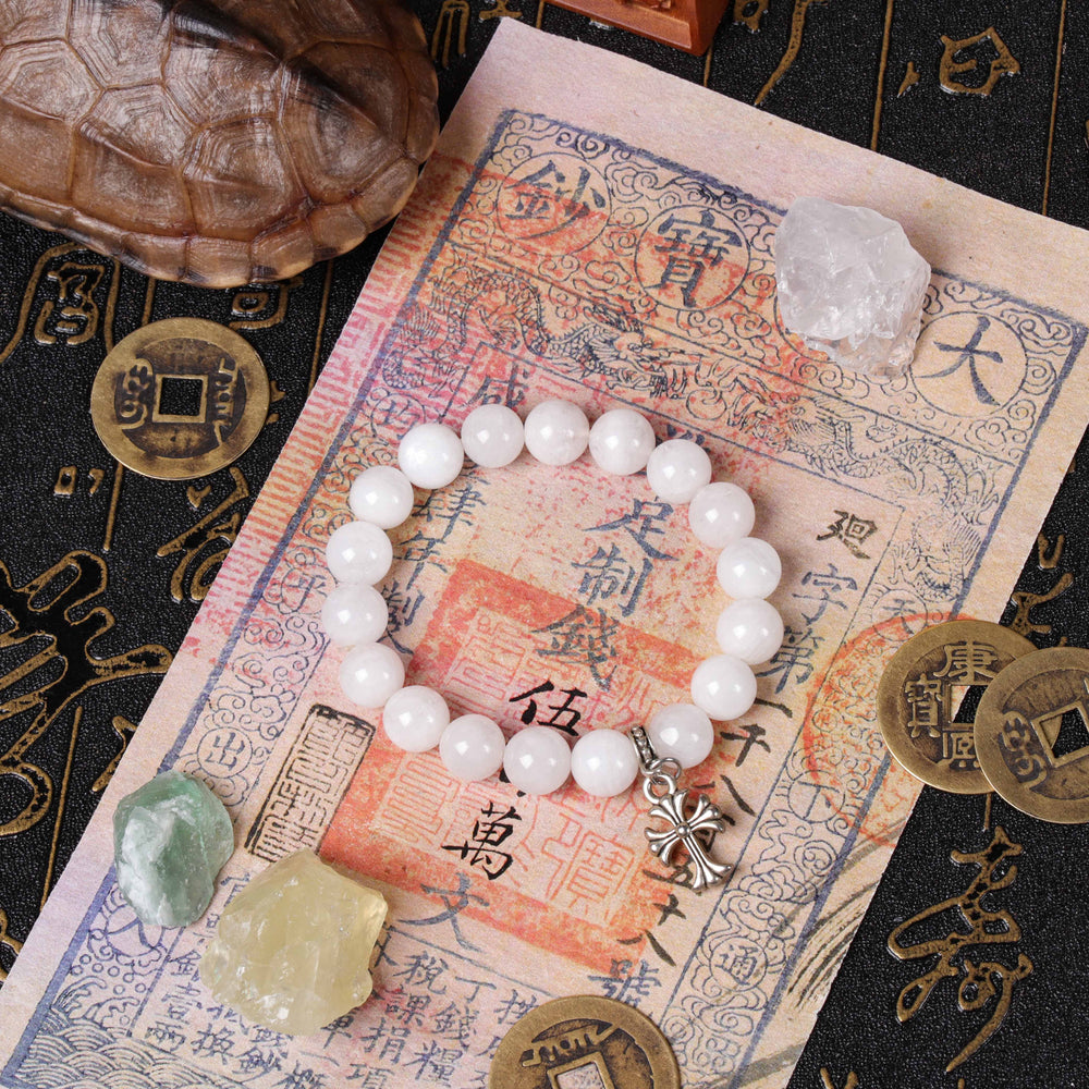 White Phantom Quartz & Cross 