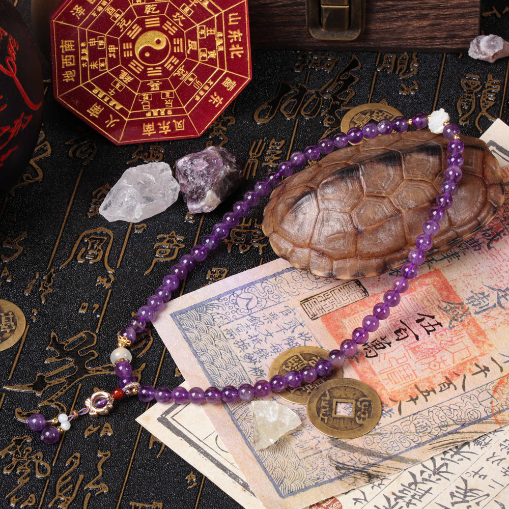 Clarity & Grace Array – Natural Lavender Amethyst & White Jade Double-Wrap Bracelet