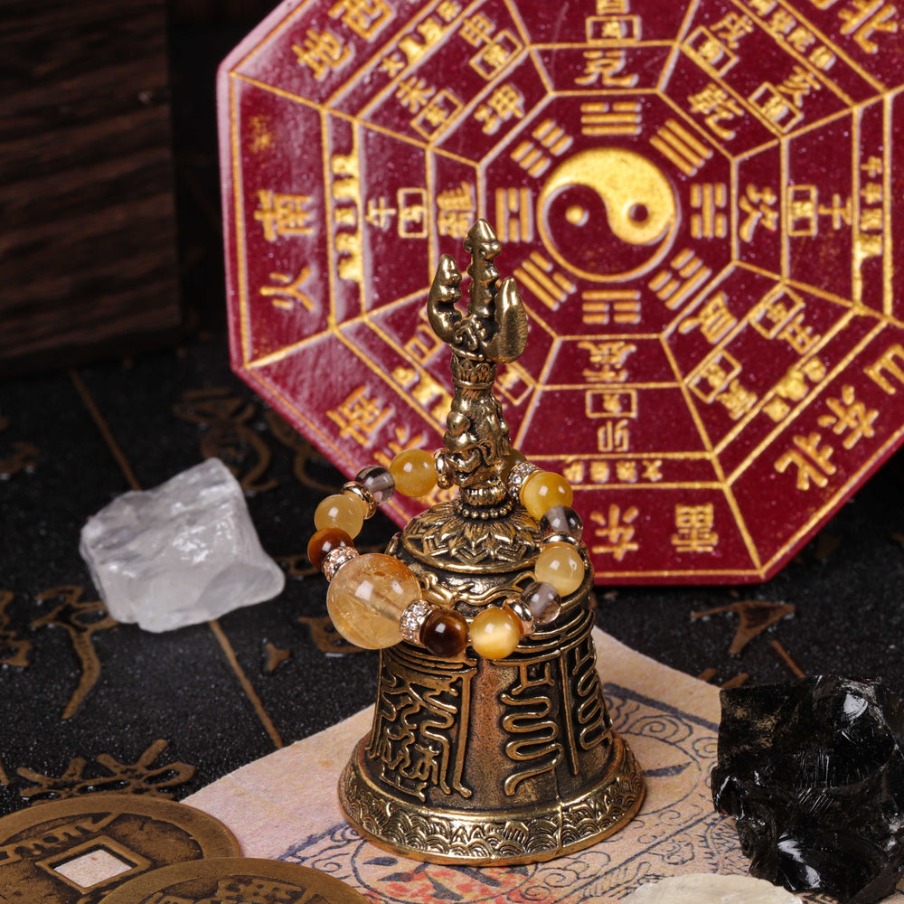 Natural Yellow Phantom & Tiger’s Eye Traditional Focus & Determination Ring