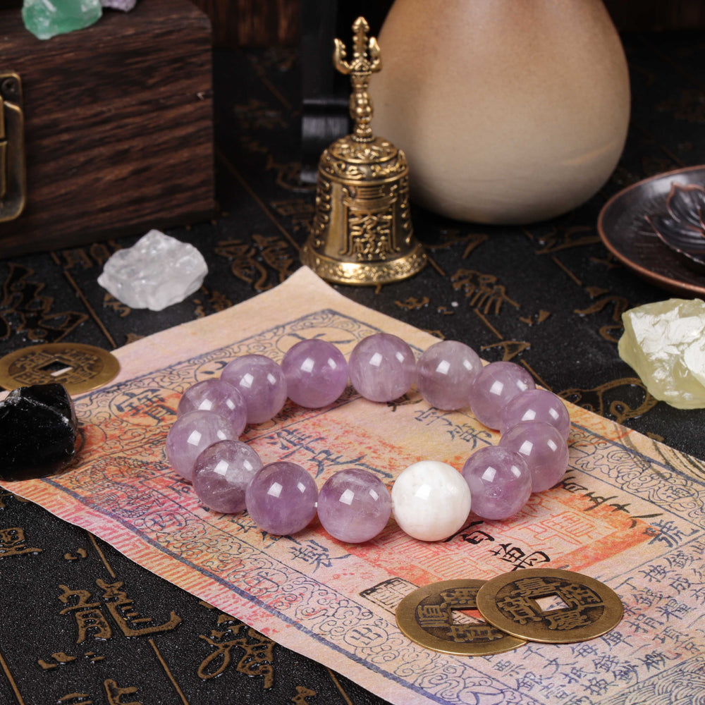 Lavender Amethyst & White Phantom Quartz 
