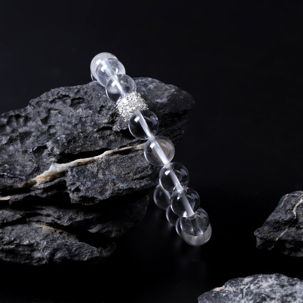 Natural 10mm Clear Quartz Bracelet | Absolute Focus & Strategic Clarity