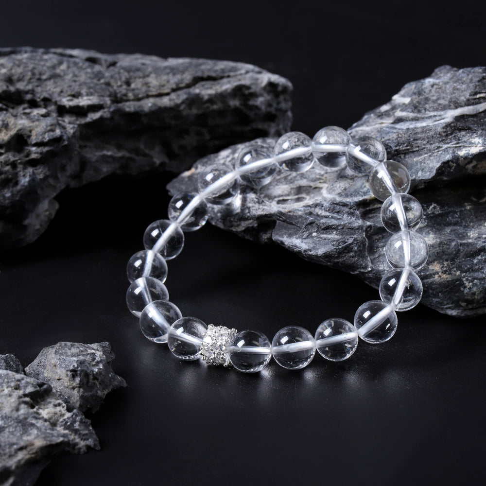 Natural 10mm Clear Quartz Bracelet | Absolute Focus & Strategic Clarity