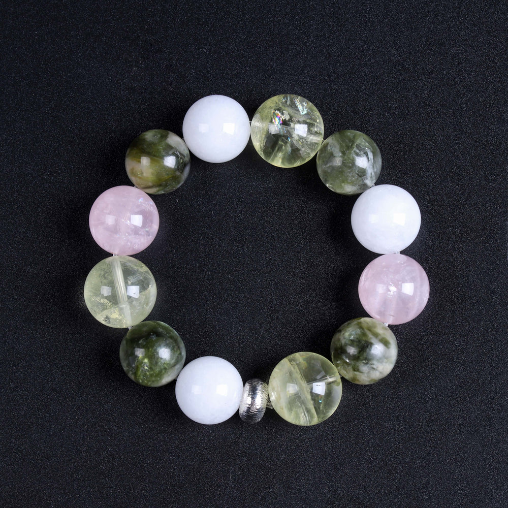 Natural Seraphinite & Fluorite Bracelet | Career Harmony & Strategic Focus