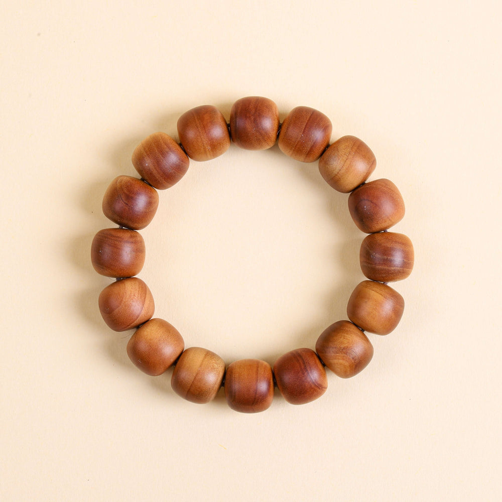 Premium Lao Shan Sandalwood Bracelet for Tranquility & Sensory Grounding