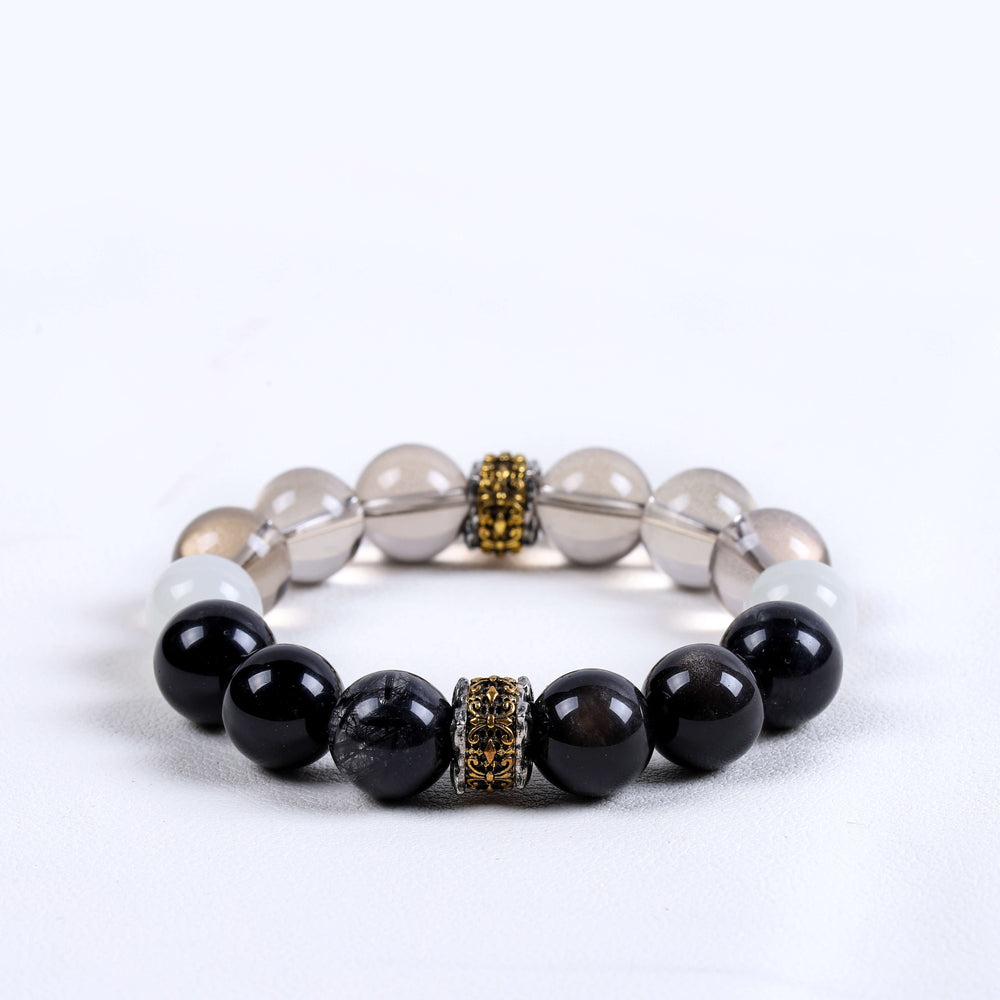Natural 4-Stone Synergy Bracelet for Protection & Energy Shield