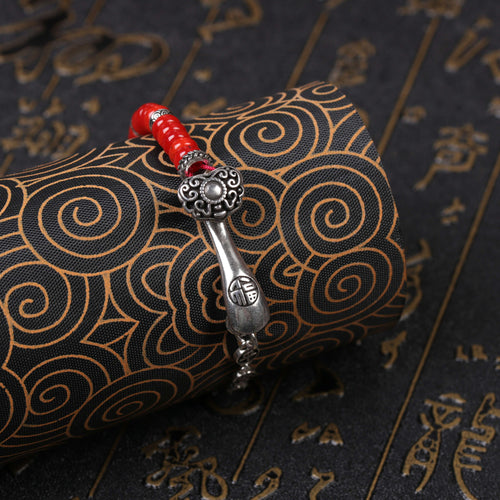 Sterling Silver Ruyi Red String Bracelet – Cultivate Everyday Ease & Clear Mental Friction