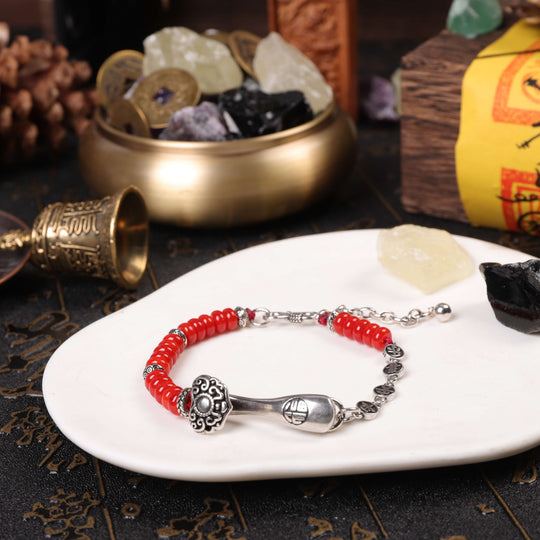 Sterling Silver Ruyi Red String Bracelet – Cultivate Everyday Ease & Clear Mental Friction