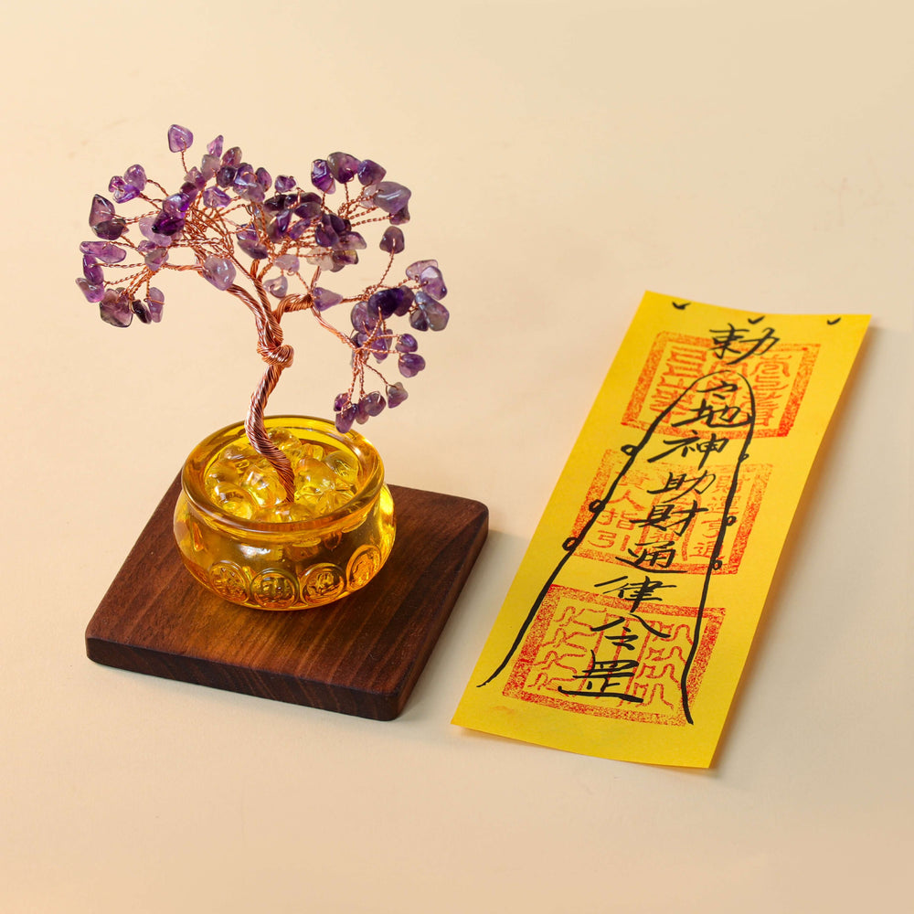 Natural Amethyst Money Tree | Strategic Wisdom & Executive Flow