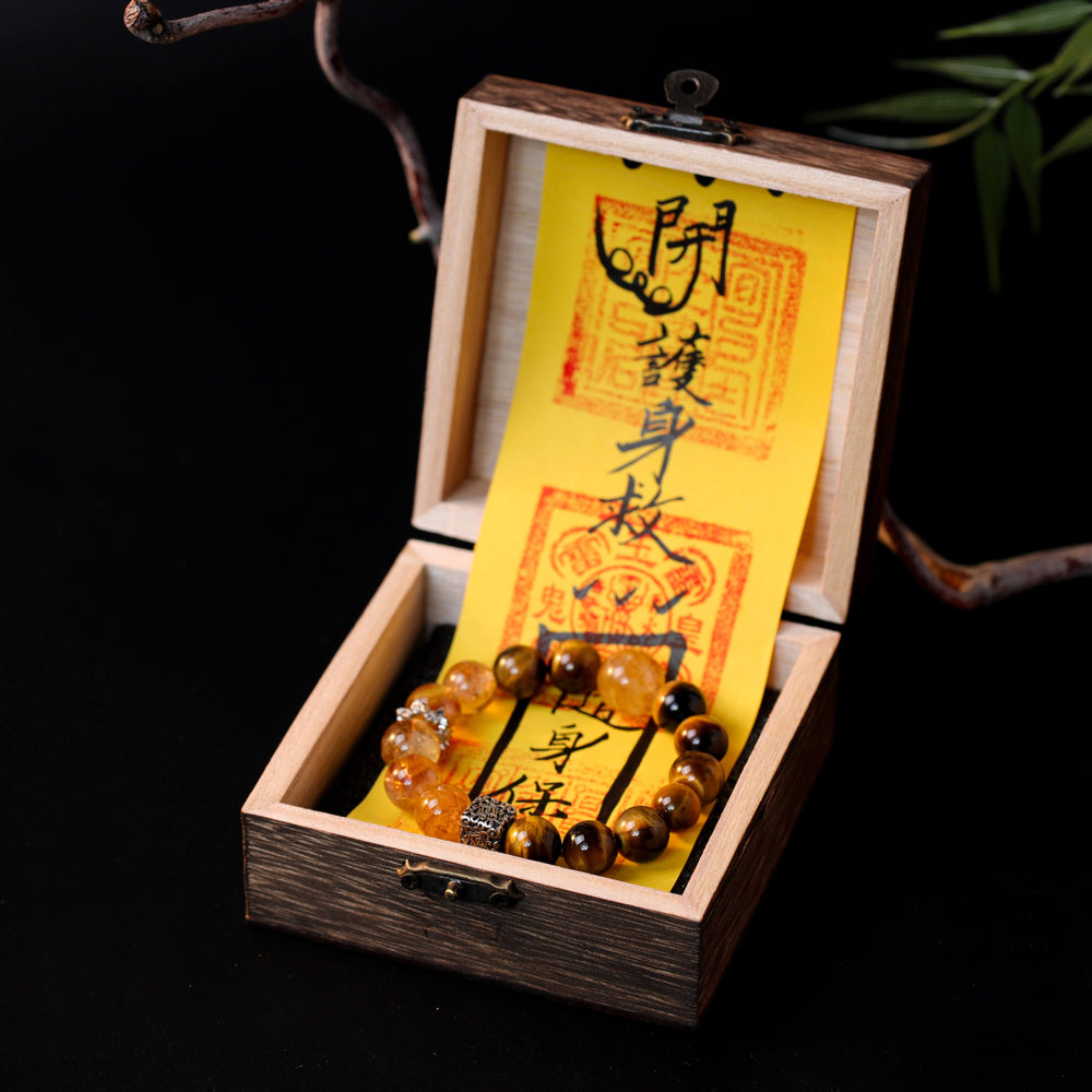 Prosperity & Action Array – Natural Golden Phantom & Tiger's Eye Bracelet