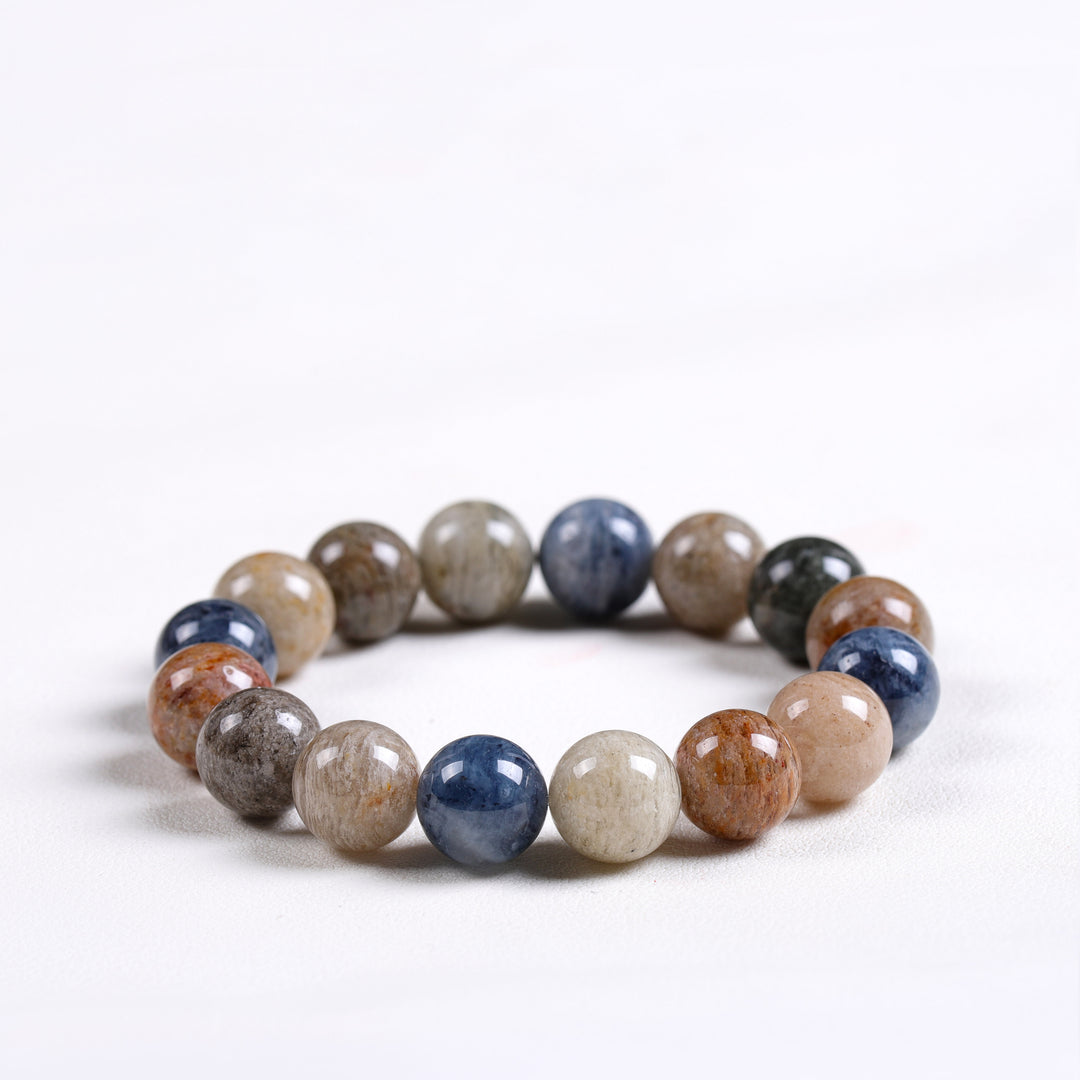 Sovereign Growth Array – Natural Multi-Color Phantom Quartz Bracelet